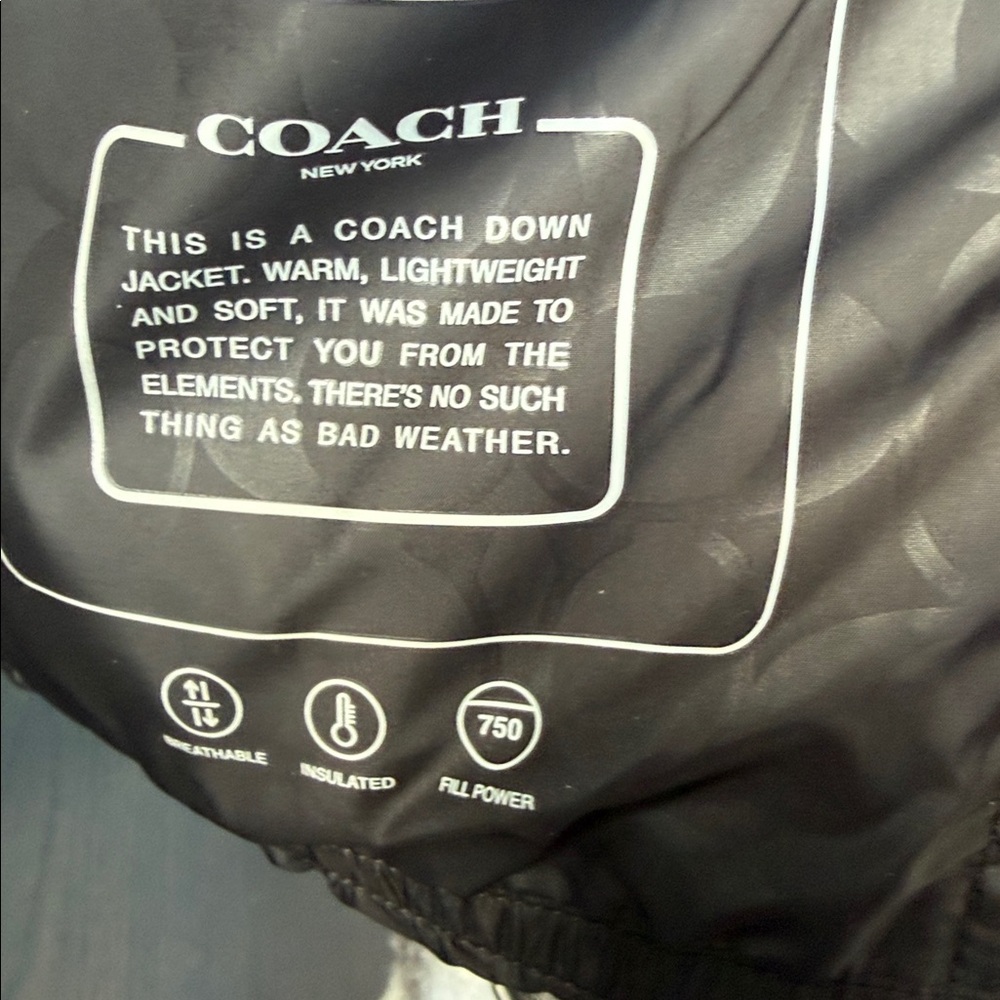Coach Down Jacket With Shearling Collar - image 2